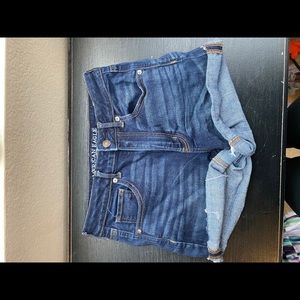 American eagle super hi rise shorts
